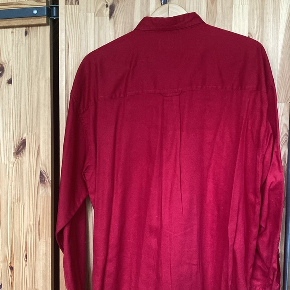 Vintage Chaps Ralph Lauren red button-down dress shirt (Large) - Picture 4 of 5